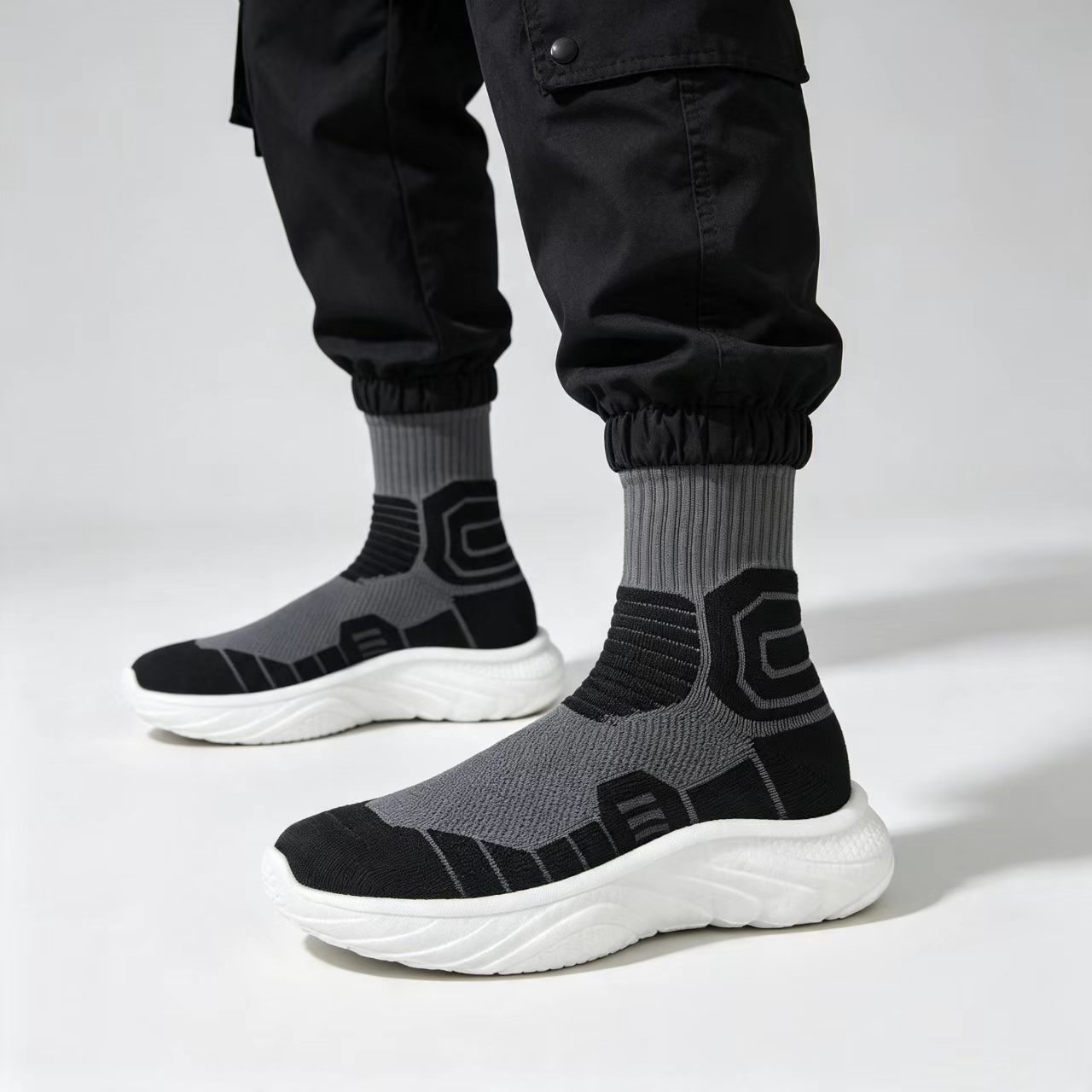 Yoga Fitness Stretching - MWY Men High‑Top Sock Training Shoes