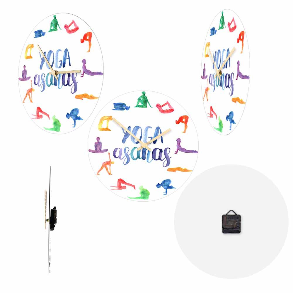 Watercolor Yoga Asanas Wall Cl - огляд і ціна Yoga Fitness Watch