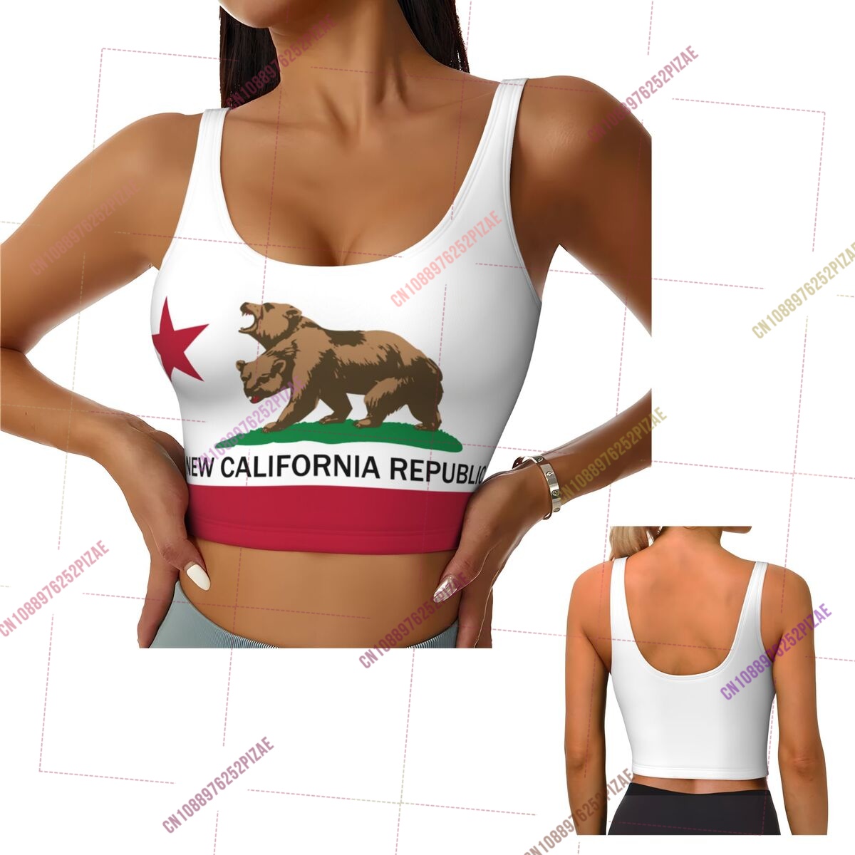 2026 California Flag Women Spo - огляд і ціна Yoga Fitness California