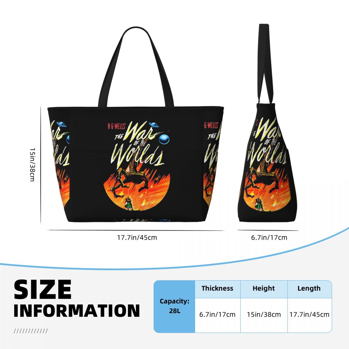War Of The Worlds Beach Tote B - огляд і ціна Yoga Fitness World