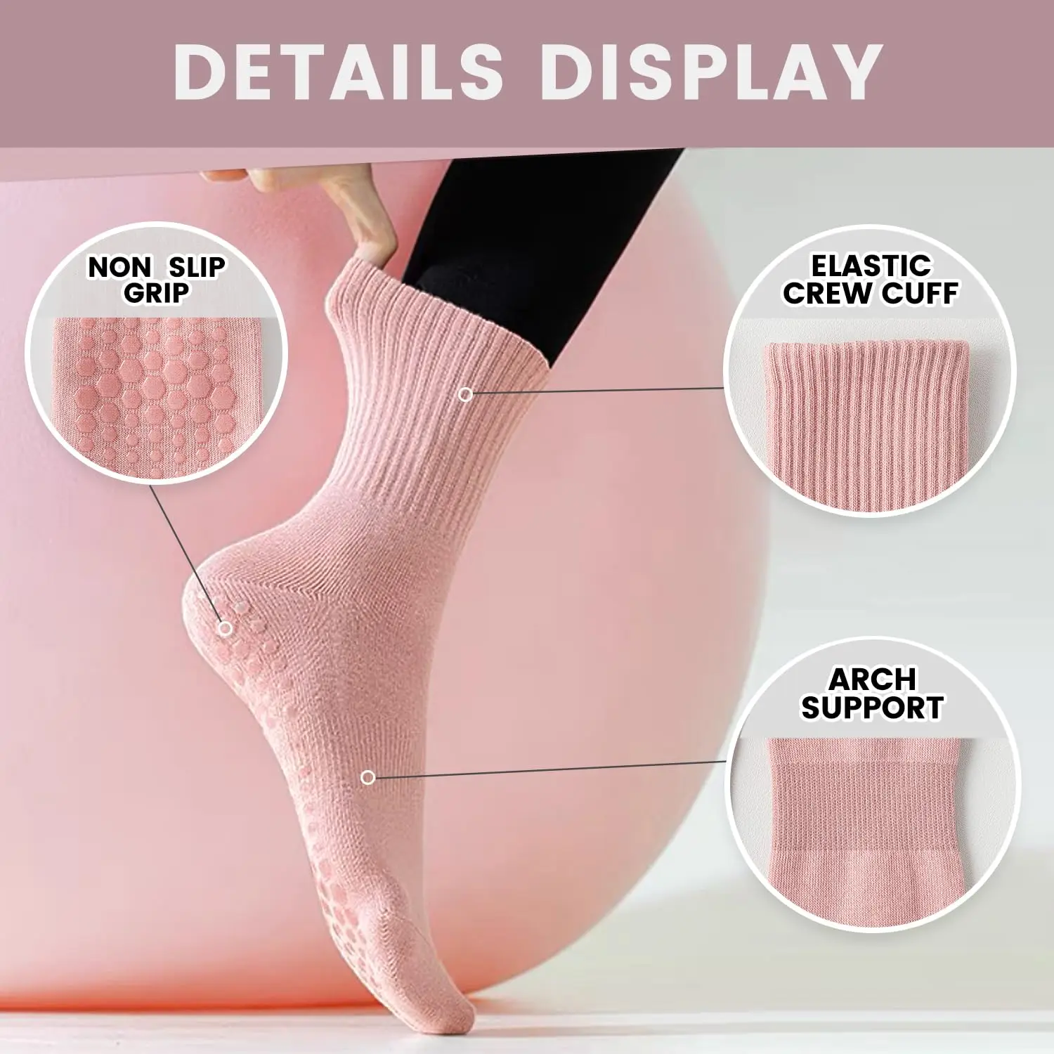 4 pairs of women's yoga socks, - огляд і ціна Yoga & Fitness With Faye The Well Being Studio Abbots Langley
