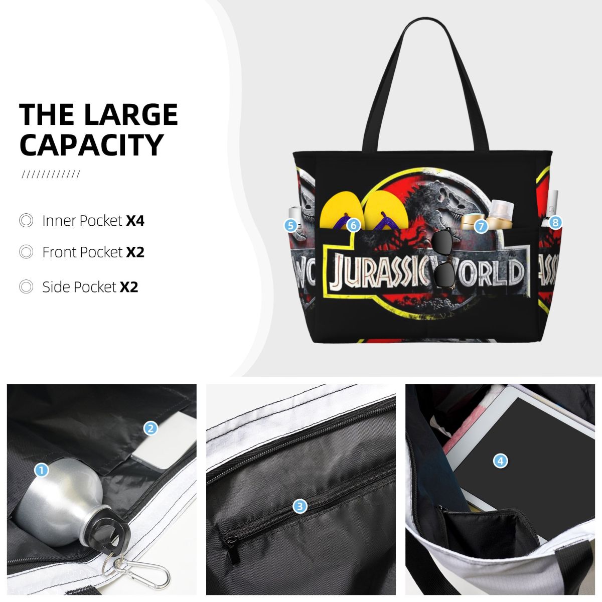 Jurassic World Beach Tote Bag  - огляд і ціна Yoga Fitness World