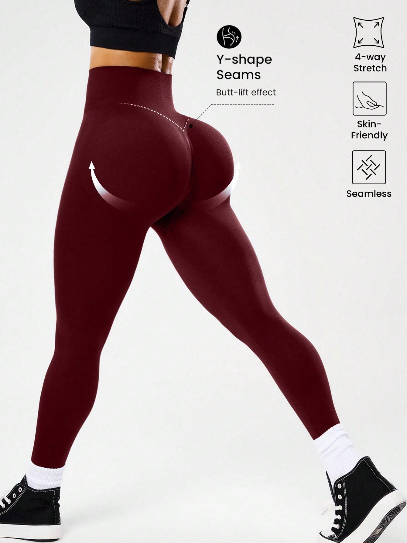 High-waisted seamless yoga leg - огляд і ціна Yoga Fitness Stretching